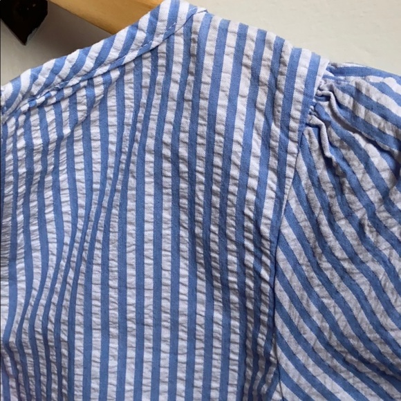 NWT Crewcuts Seersucker Short Sleeve Top Girls 3/4 - Picture 7 of 10